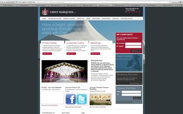 Crest Marquees Ltd marquee